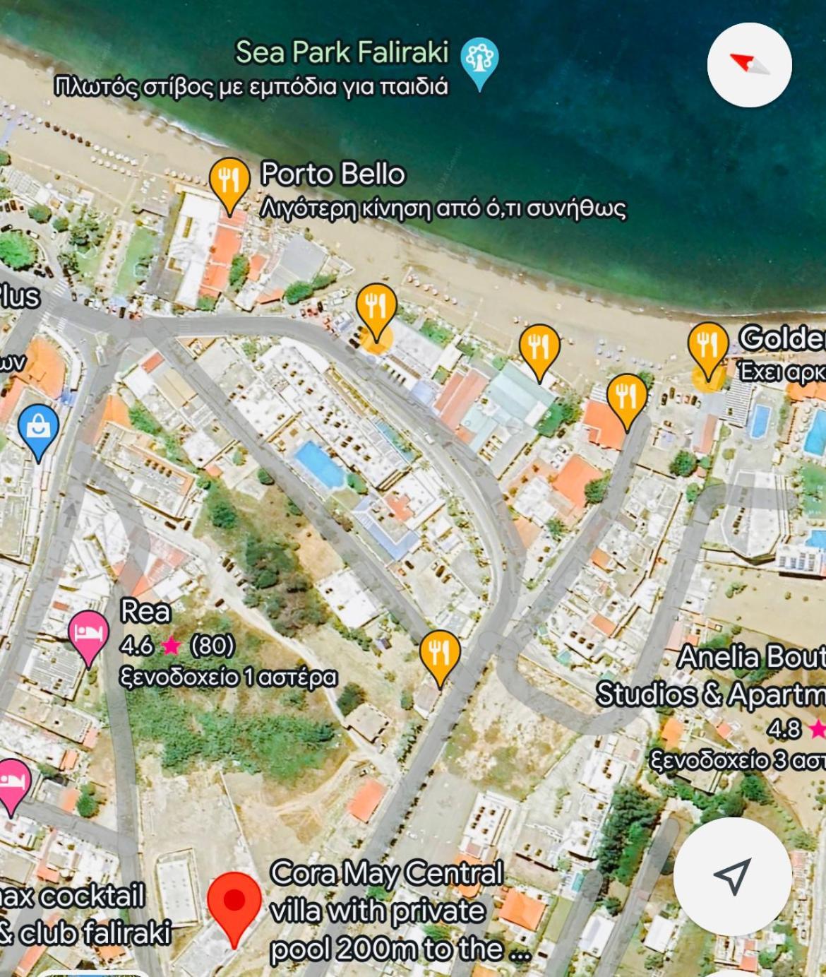 Cora May Central Villa With Private Pool 200M To The Beach Faliraki Esterno foto